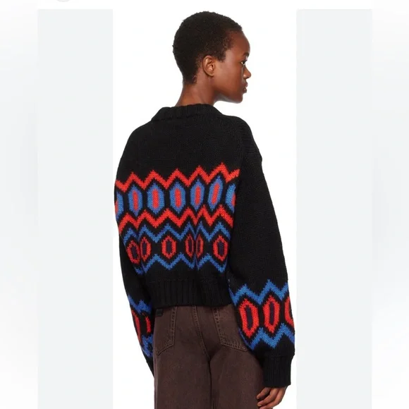 GANNI Chunky Geometric Sweater Small/Medium - Picture 3 of 6